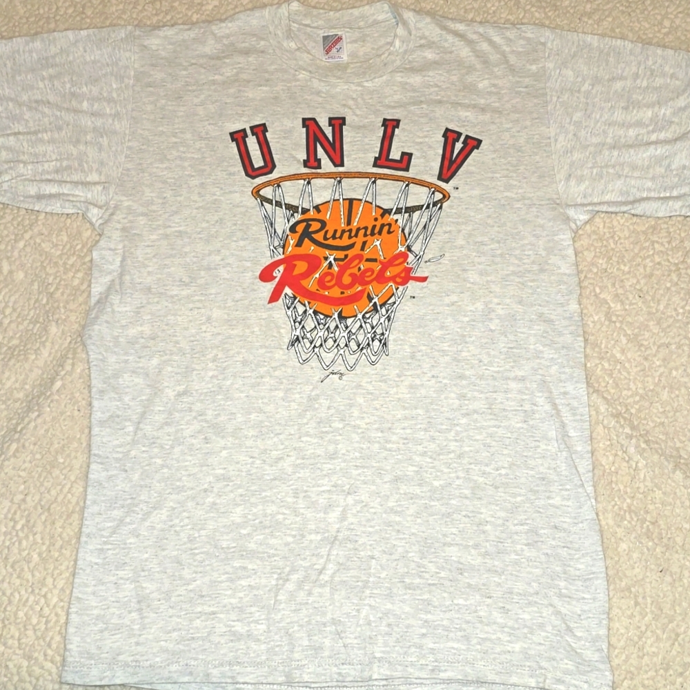 Vintage 90s UNLV Running Rebels Basketball Unisex Large Made In USA